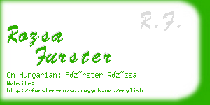 rozsa furster business card